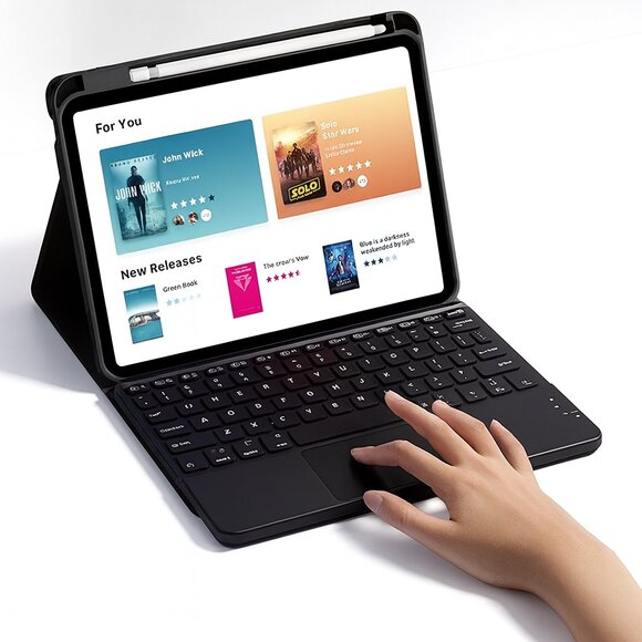 🆕iPad 11th / 10th Gen Keyboard Case with Trackpad, Backlit Keys & Pencil Holder - Picture 1 of 2